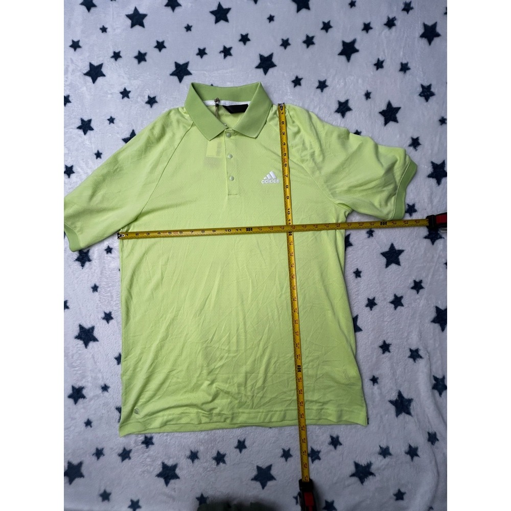 Adidas Polo Shirt Mens Medium Green Golf Performance Parley NWT Logo - Picture 5 of 6